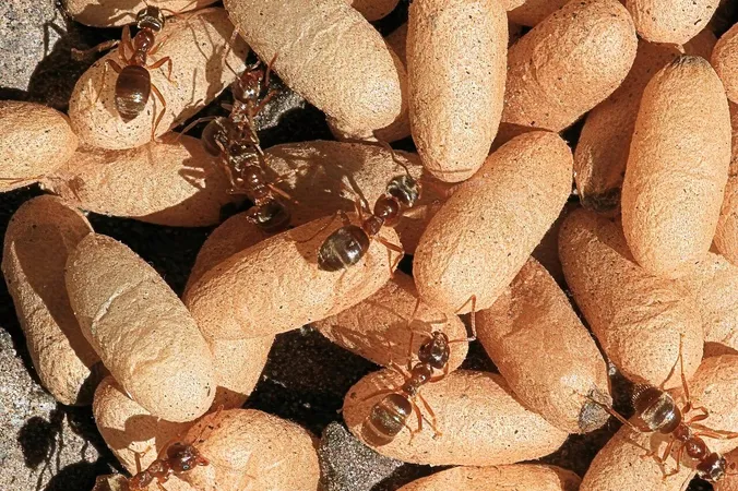 Cocoons of Black Garden Ant Lasius Niger 9904