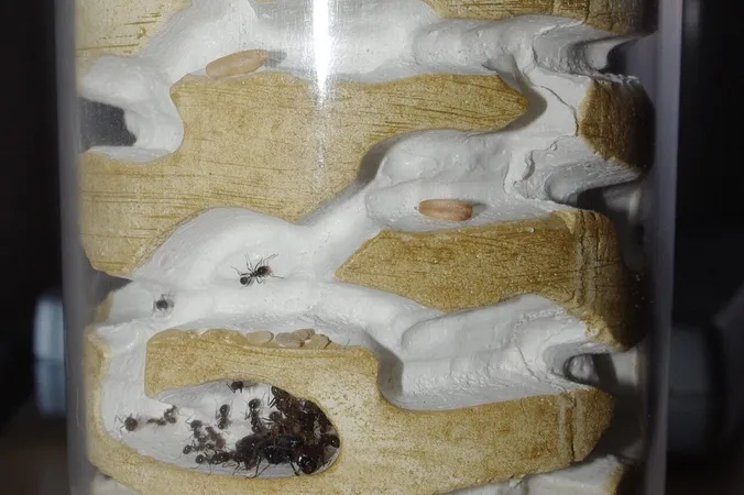 Formicarium cylant fondation Messor barbarus