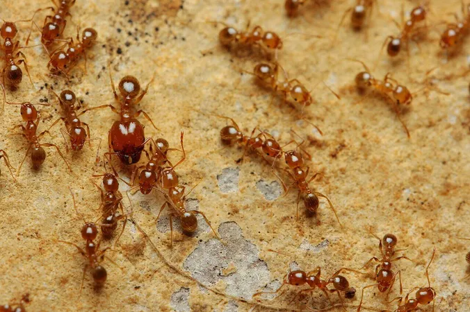 Pheidole pallidula workers polymorphism from Istria